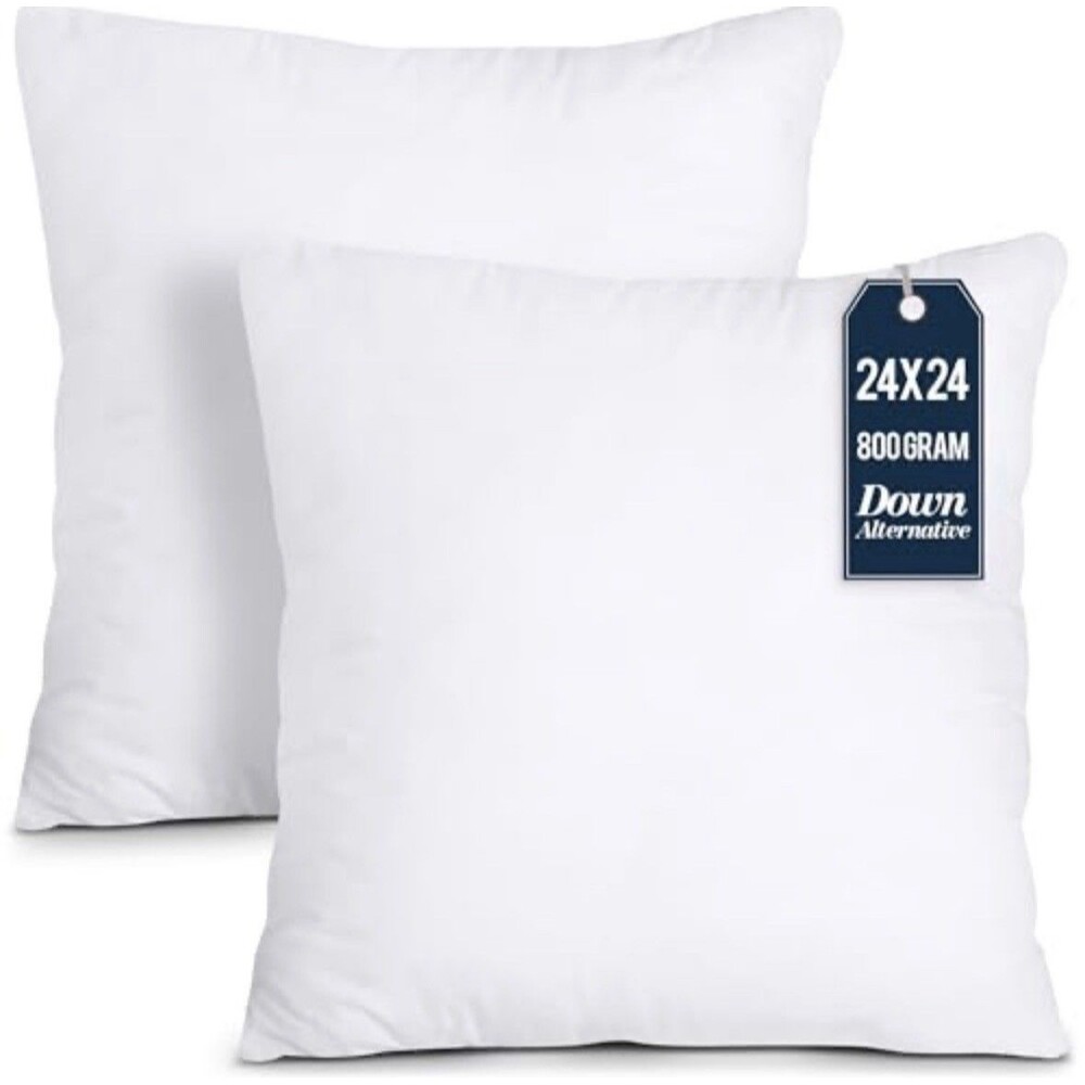 Utopia Bedding Throw Pillows Insert (Pack of 2, White) - 24 x 24 Inches